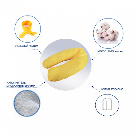 Подушка для отдыха с массажными шариками. Изображение 2 из 2